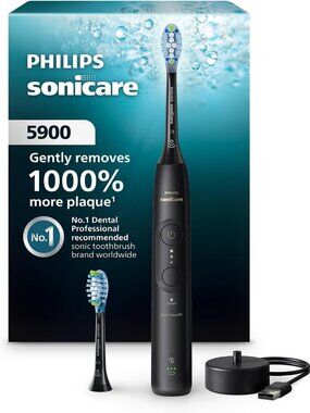 Rechargeable Electric Toothbrush with 2 Brush Heads, Sonic Cleaning Technology